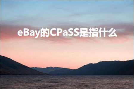 璺ㄥ鐢靛晢鐭ヨ瘑:eBay鐨凜PaSS鏄寚浠€涔? width=